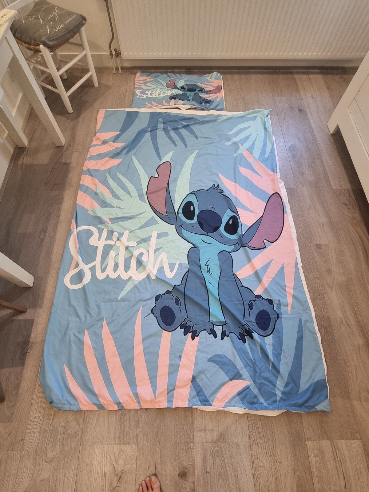 Disney Stitch dekbedovertrek + draagtasje, Ophalen of Verzenden, 180 cm of meer, 85 tot 100 cm