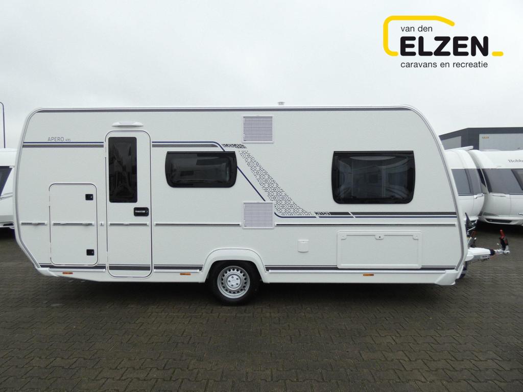 Fendt Apero 495 SKM Model 2026, bekl. Pino, Caravans en Kamperen, Caravans, Dwarsbed, Bedrijf, Treinzit, 1250 - 1500 kg