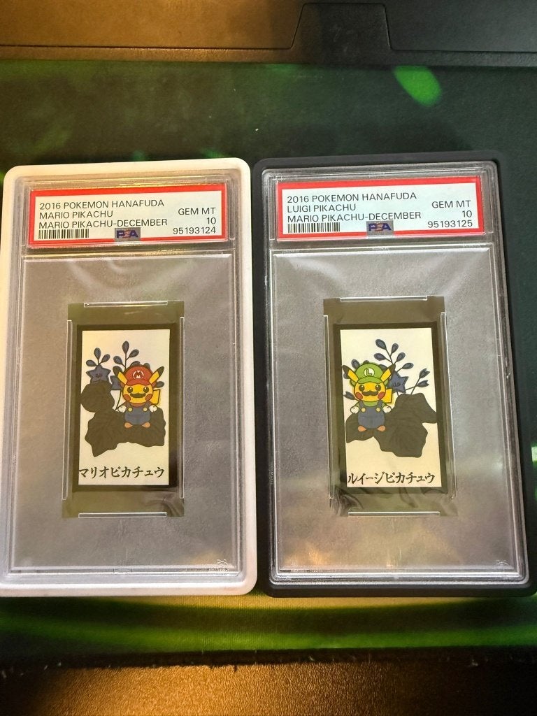 Mario Pikachu & Luigi Pikachu - HANAFUDA PSA 10 Seq, Ophalen of Verzenden, Nieuw