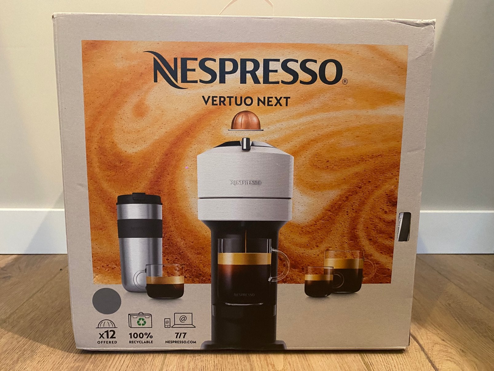 Nespresso Vertuo Next - grijs/zwart, Witgoed en Apparatuur, Koffiepads en cups, Ophalen of Verzenden, 1 kopje, Koffiemachine