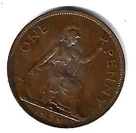 great britain 1 penny 1939 km 845 vf+, Verzenden, Overige landen, Losse munt