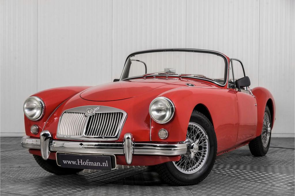 MG A MGA1500 compleet met softtop en hardtop (bj 1956), Auto's, Gebruikt, 4 cilinders, Cabriolet, 68 pk