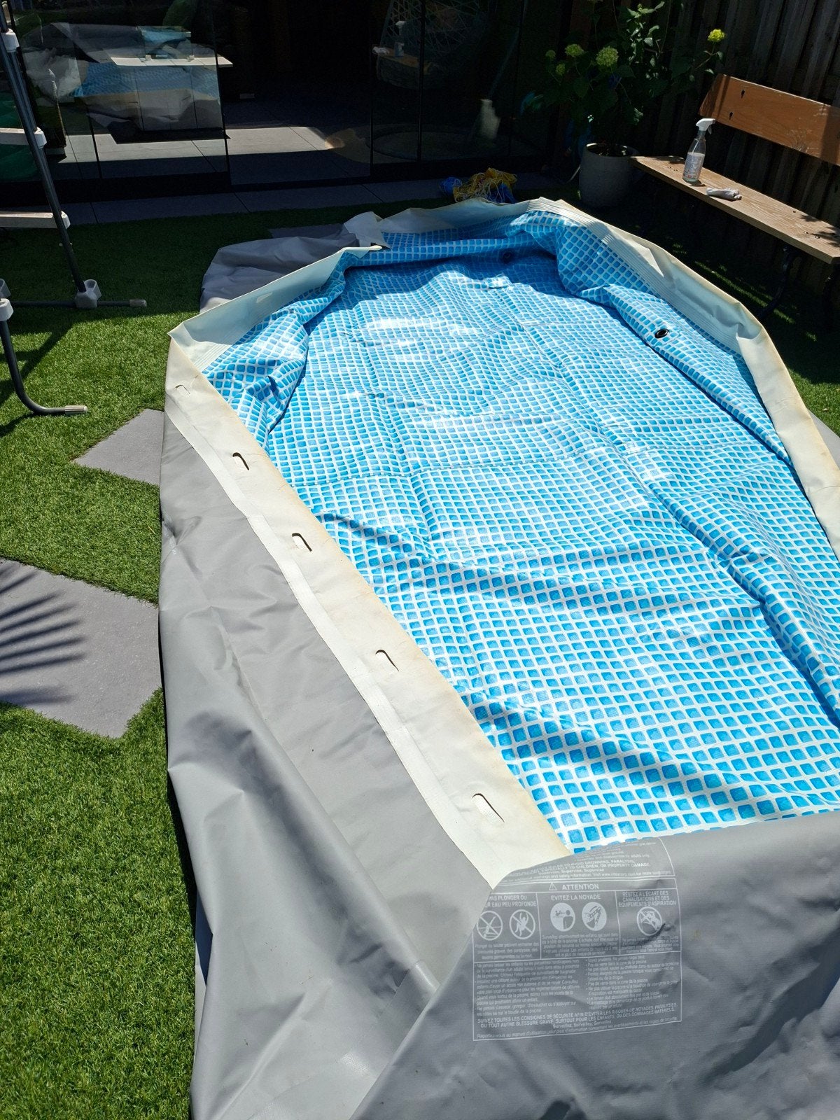 Zwembad 4m x 2m x 1m met toebehoren, Gebruikt, 200 tot 300 cm, 80 tot 120 cm, Ophalen of Verzenden