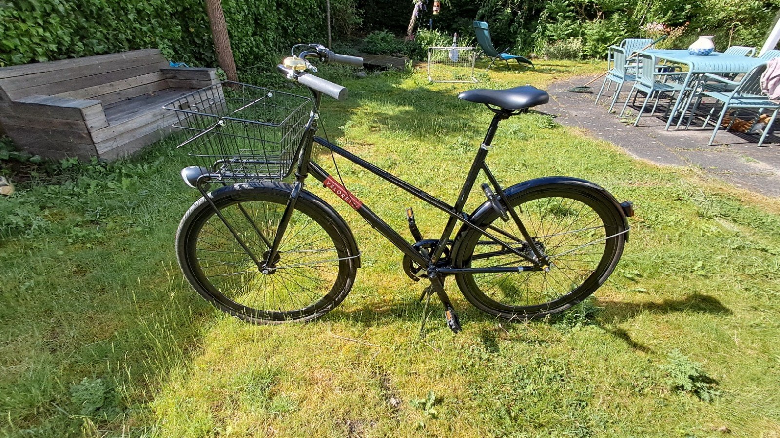 Veloretti fiets met mand en versnellingen, 53 tot 56 cm, Velgrem, Versnellingen, Zo goed als nieuw