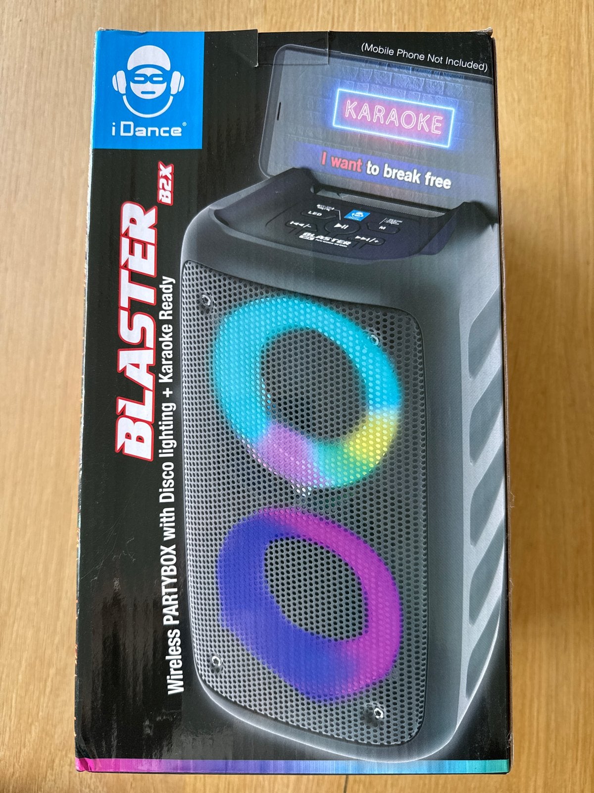 iDance Blaster B2X Draadloze Partybox met Karaoke en Licht, Audio, Tv en Foto, Karaoke-apparatuur, Ophalen of Verzenden, Zo goed als nieuw