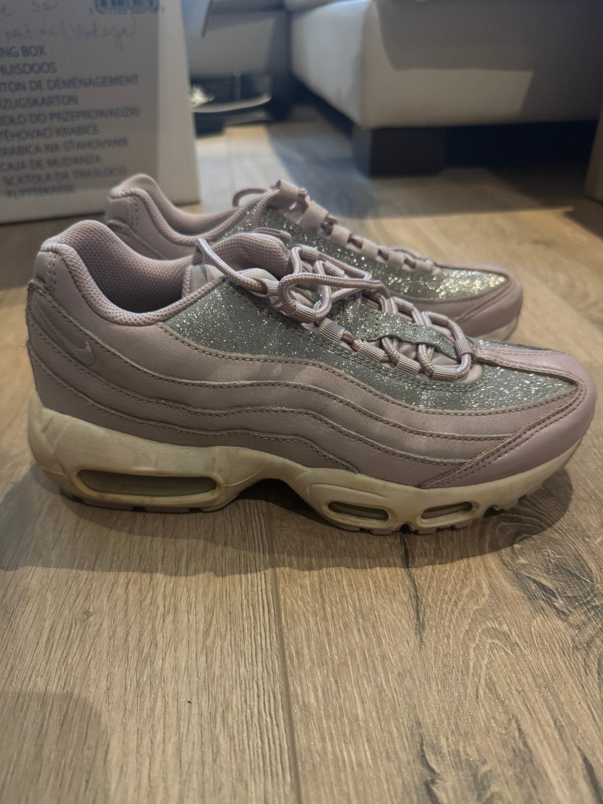 Nike aimax 38 lila met zilver glitters big bubble, Ophalen of Verzenden, Overige kleuren, Sneakers of Gympen