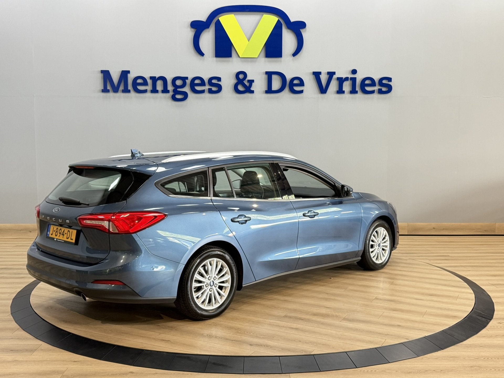 Ford FOCUS Wagon 1.0 EcoBoost Titanium Business Airco ECC |, Stof, Gebruikt, Blauw, Origineel Nederlands