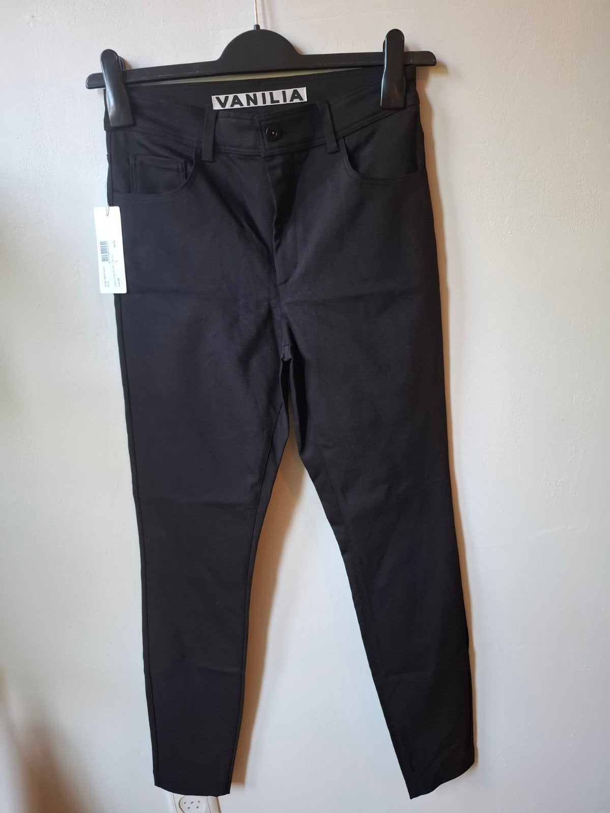 Vanilia zwarte higher waist skinny broek maat: 38, Maat 38/40 (M), Vanilia, Zwart, Nieuw