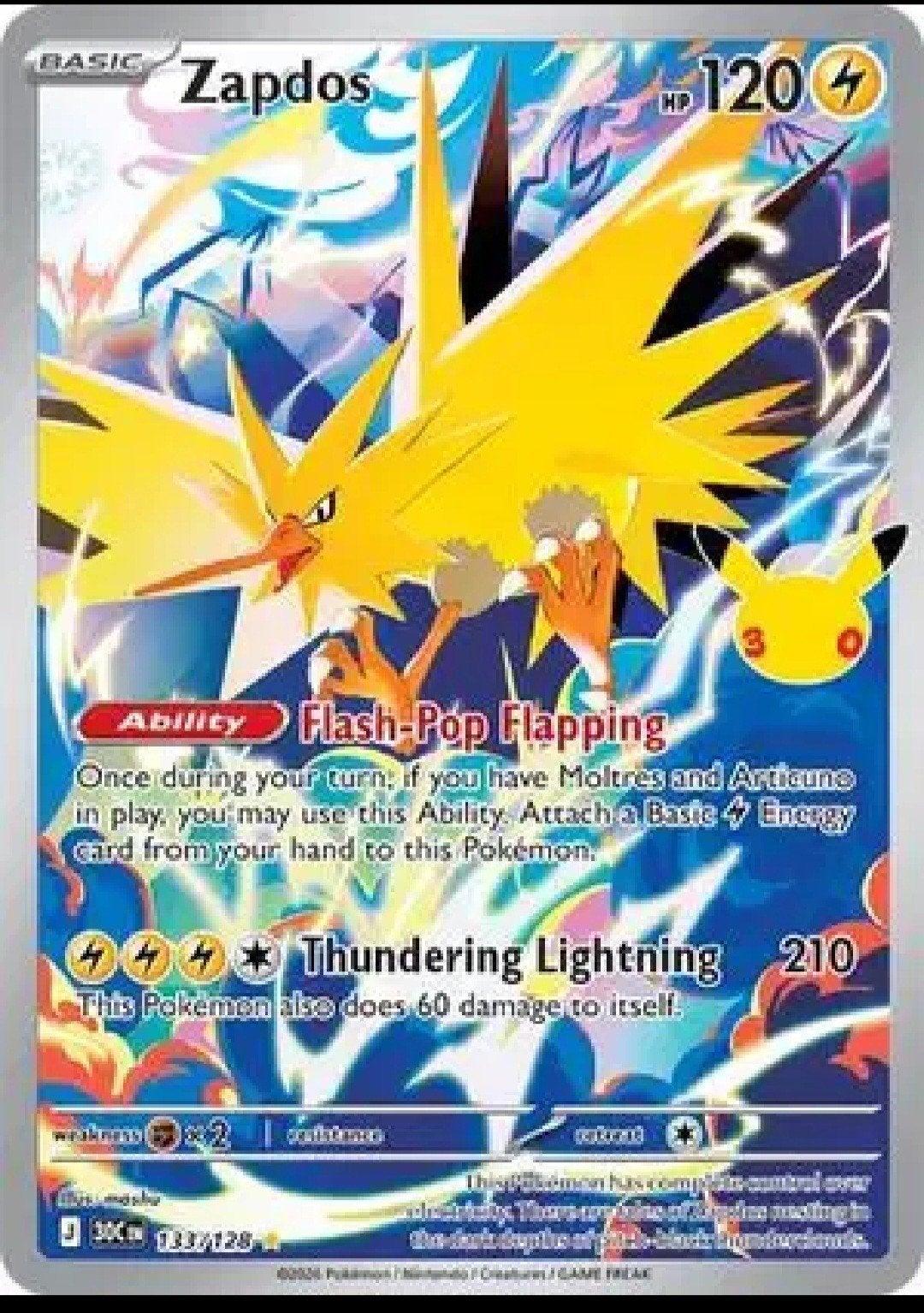 Zapdos Pokémon Kaart, Ophalen of Verzenden, Nieuw, Losse kaart