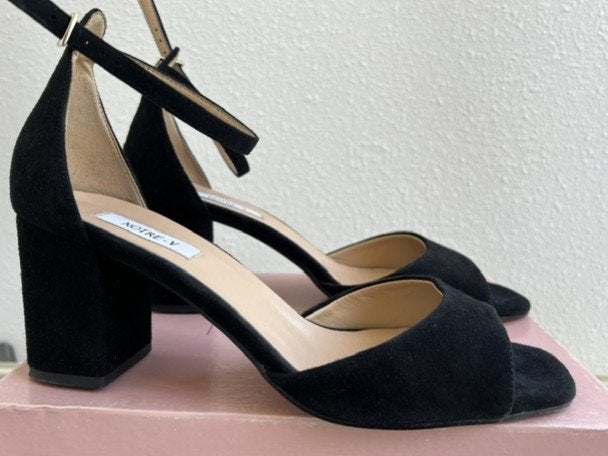 Notre-V Zwarte Suède Sandalen met Blokhak - Maat 42, Notre-V, Verzenden, Zwart, Sandalen of Muiltjes