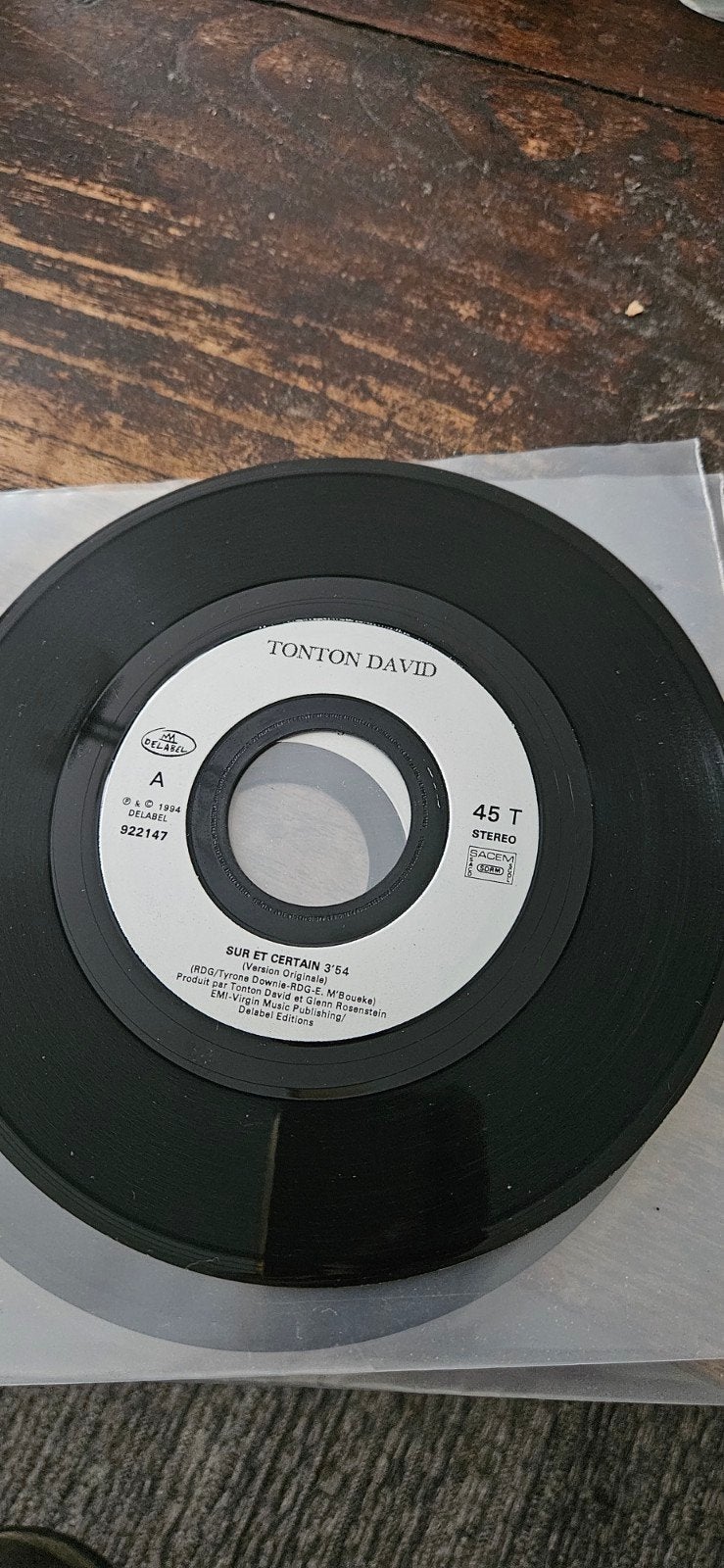 Reggae Tonton David-Sur et certain Zeldzaam als 7 inch 1994, Gebruikt, 7 inch, Ophalen of Verzenden, Reggae en Ska