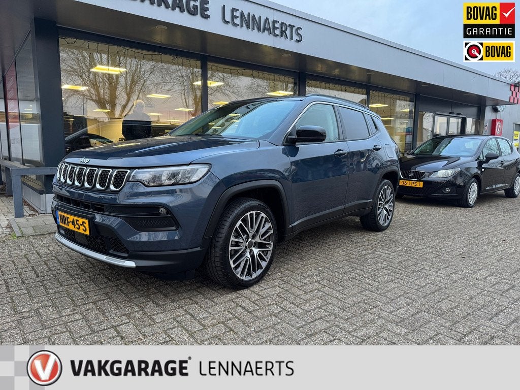 Jeep COMPASS 4xe 190 Plug-in Hybrid Electric Limited, Rijkla, Auto's, Jeep, Automaat, Blauw, Leder en Stof, Bedrijf