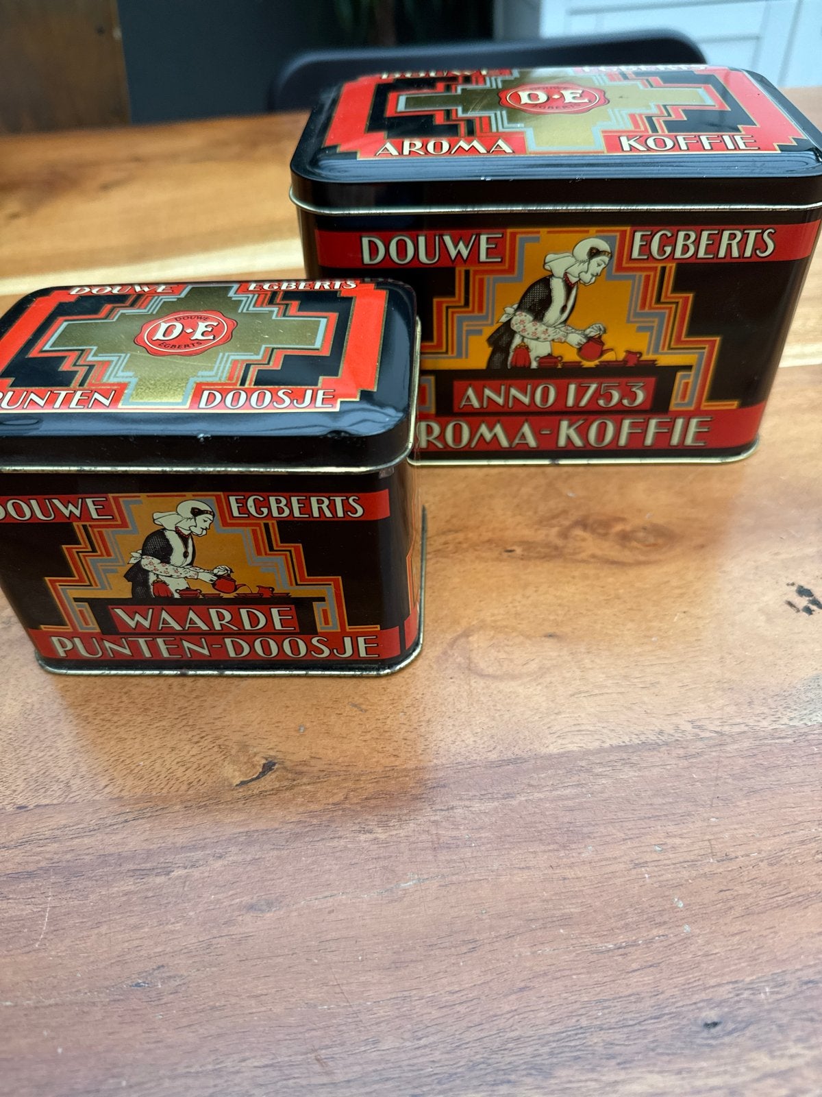 Set van 2 Douwe Egberts Waardepunten Koffieblikken, Ophalen of Verzenden