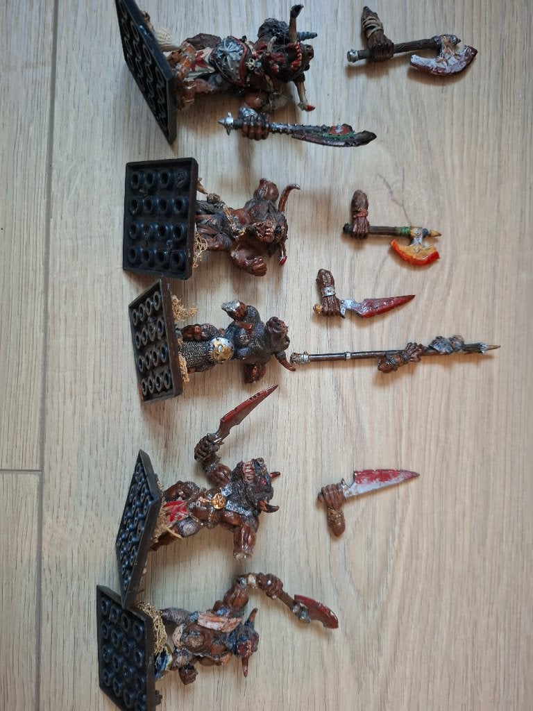 Warhammer minotaurs (oud/old) beastmen, Gebruikt, Figuurtje(s), Warhammer, Ophalen of Verzenden