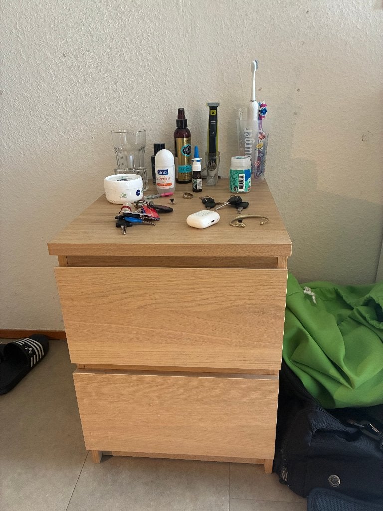 Ikea Malm Bedside Table, Huis en Inrichting, Ophalen, Minder dan 45 cm, Zo goed als nieuw, Minder dan 55 cm