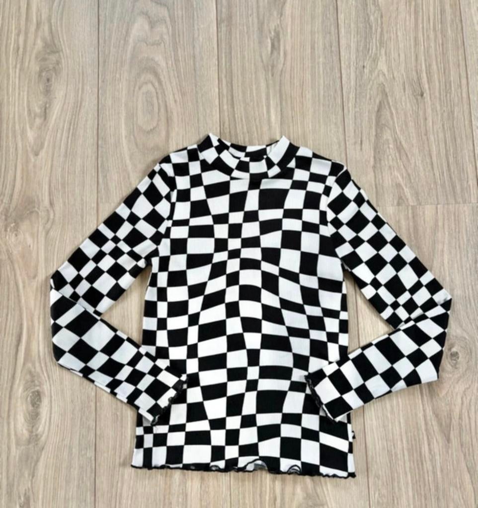 Leuk zwart/wit shirtje - maat 140 - SomeOne, Ophalen of Verzenden, Zo goed als nieuw, Meisje, Shirt of Longsleeve