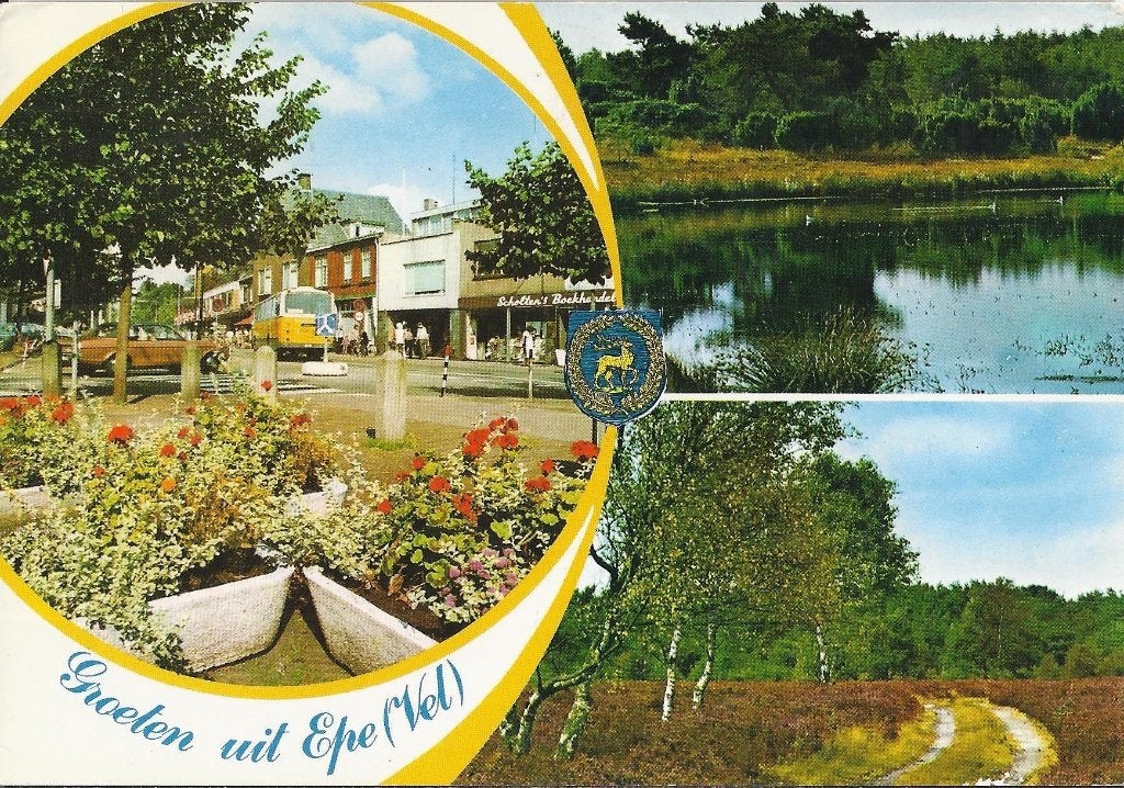 Kr2267 ansichtkaart groeten uit epe kampeerboerderij, Ophalen of Verzenden, 1960 tot 1980, Gelopen, Zeeland