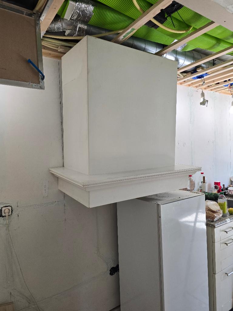 Keukenschouw gebruikt hout met sierlijst, Huis en Inrichting, Ophalen, Gebruikt, 100 tot 150 cm, 100 tot 150 cm