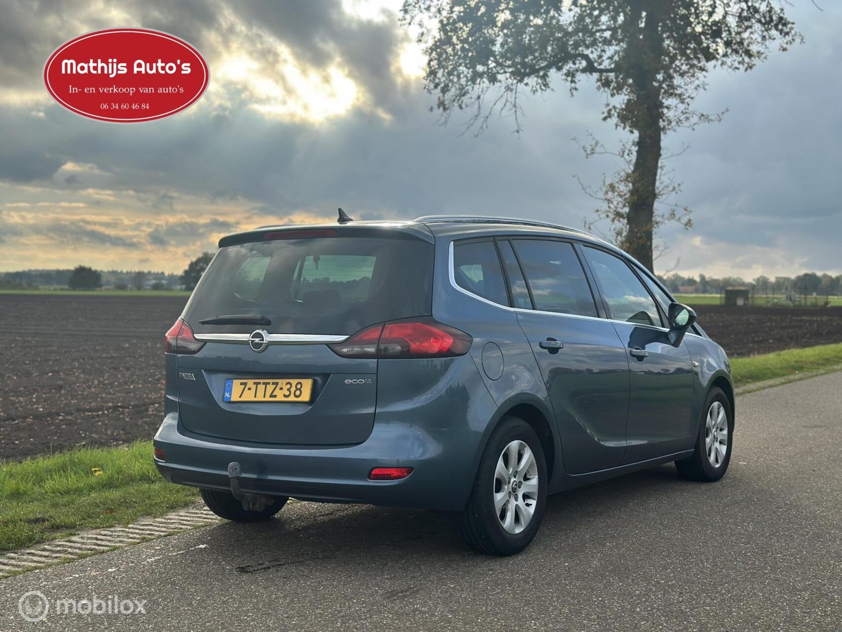 Opel Zafira Tourer 1.6 CDTI Design Edition7p., Auto's, 136 pk, 4 cilinders, Blauw, 7 stoelen