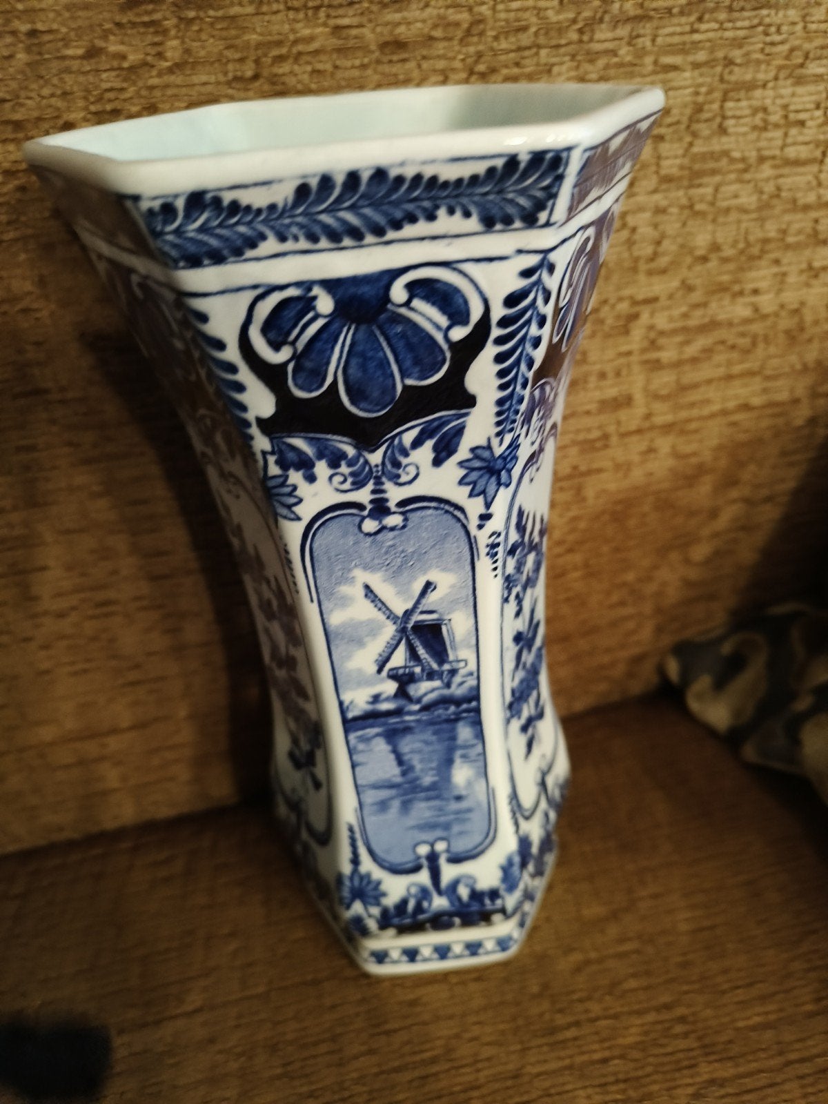 Vintage Delfts Blauwe Vaas - Royal Sphinx Boch (Per stuk te, Ophalen of Verzenden