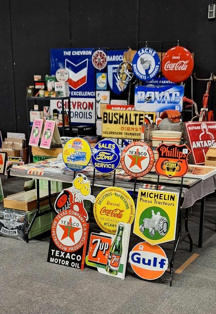 Huis vol vintage staat bomvol bijzondere verzamel items, Reclamebord, Gebruikt, ., Ophalen of Verzenden