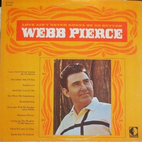 LP Webb Pierce - Love ain't never gonna be better, Ophalen, Gebruikt, 12 inch