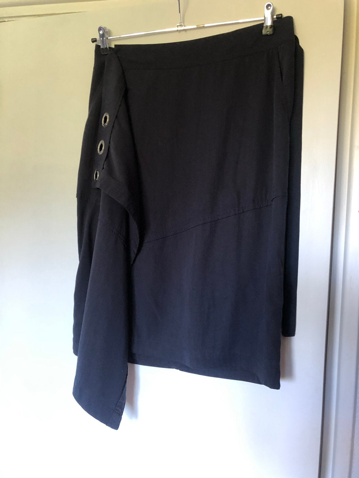 SUMMUM WOMAN blauwe overslagrok mt 36, Blauw, Ophalen of Verzenden, Zo goed als nieuw, Knielengte