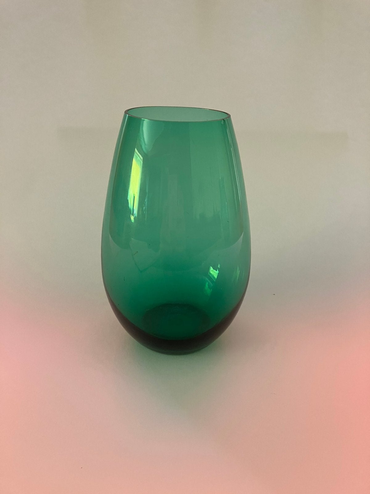 Kristalunie, Maastricht, groen vaasje, Ophalen of Verzenden, Zo goed als nieuw, Groen, Glas