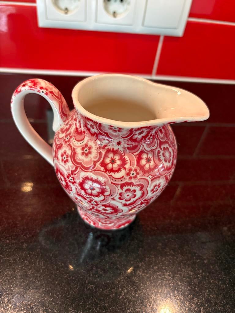 Greengate schenkkan met rood bloemmotief, Ophalen, Keramiek, Overige typen, Zo goed als nieuw