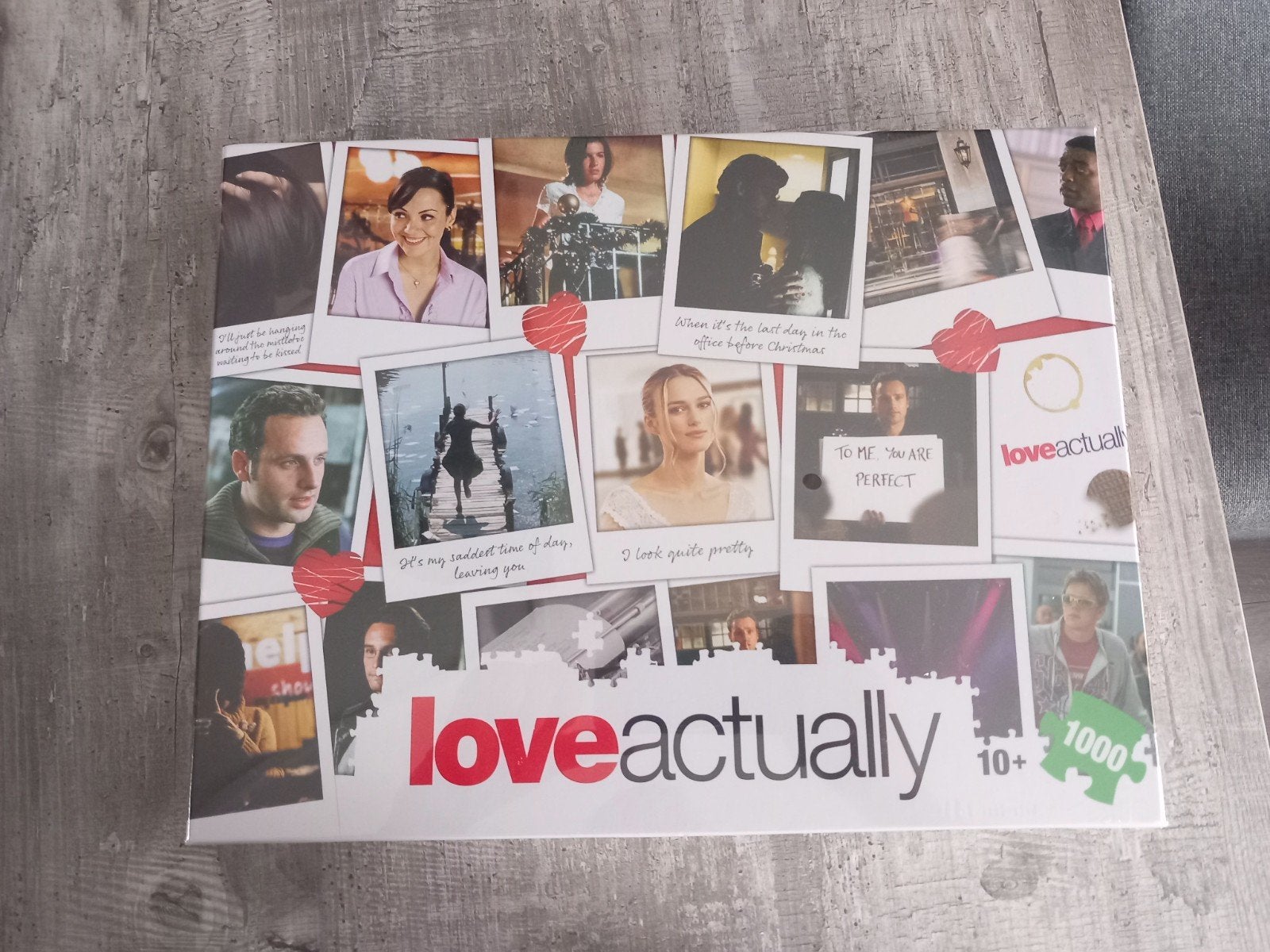 loveactually puzzel 1000 stukjes dicht geseald, Ophalen of Verzenden, 500 t/m 1500 stukjes, Nieuw, Legpuzzel