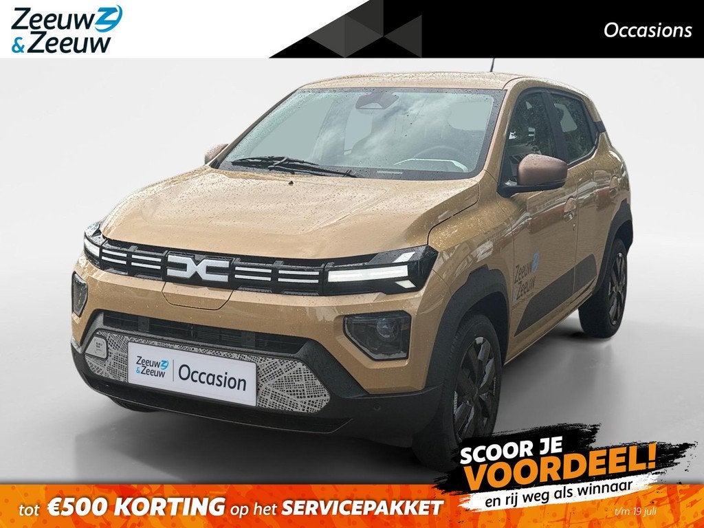 Dacia Spring Extreme 65 26.8 kWh AUTOMAAT AIRCO CAMERA CRUIS, Auto's, Dacia, 12 maanden, 4 stoelen, Leder en Stof, Origineel Nederlands