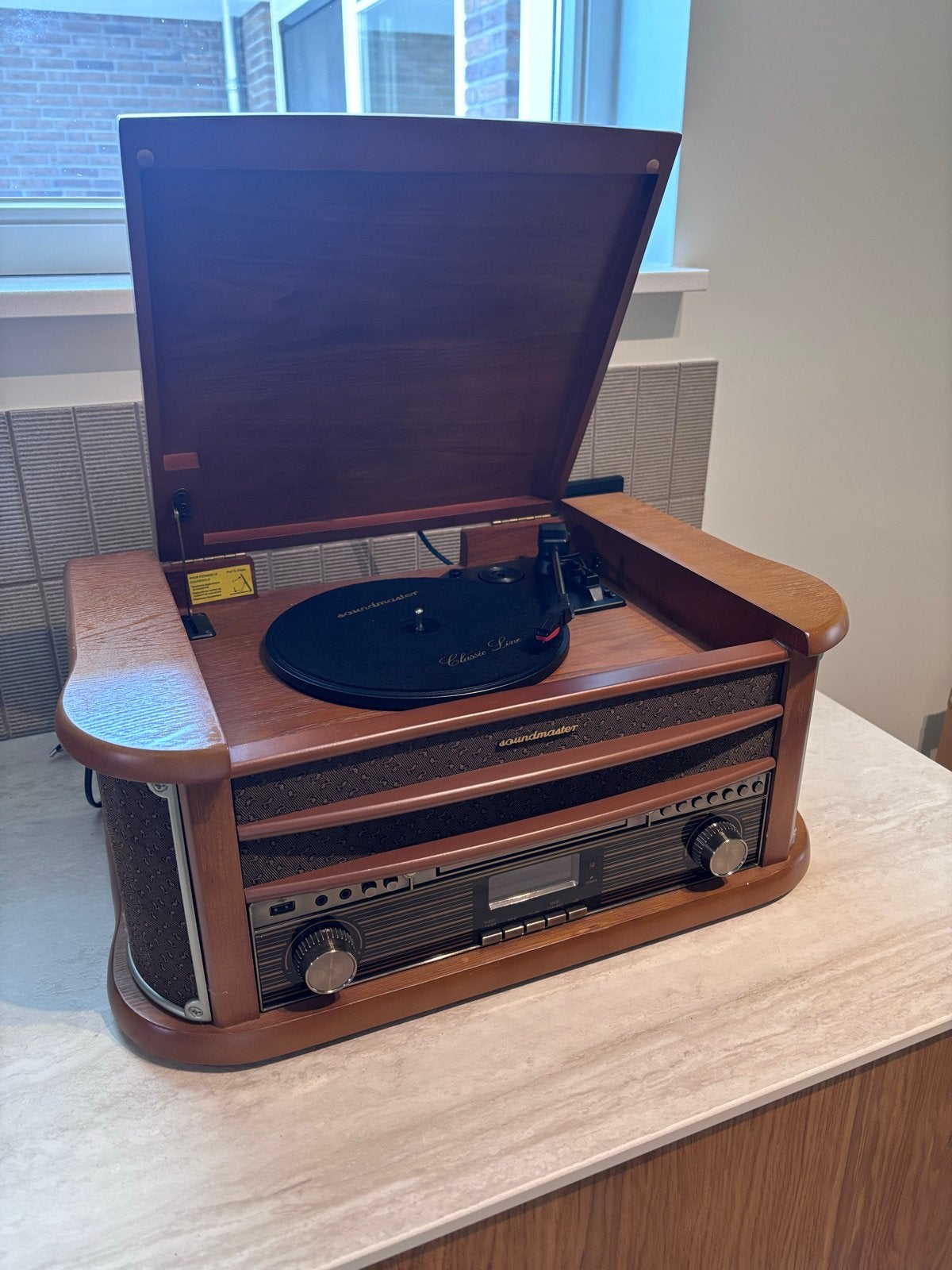 Soundmaster NR540DAB Retro Muziekcenter met Platenspeler, Automatisch, Zo goed als nieuw, Platenspeler, Ophalen