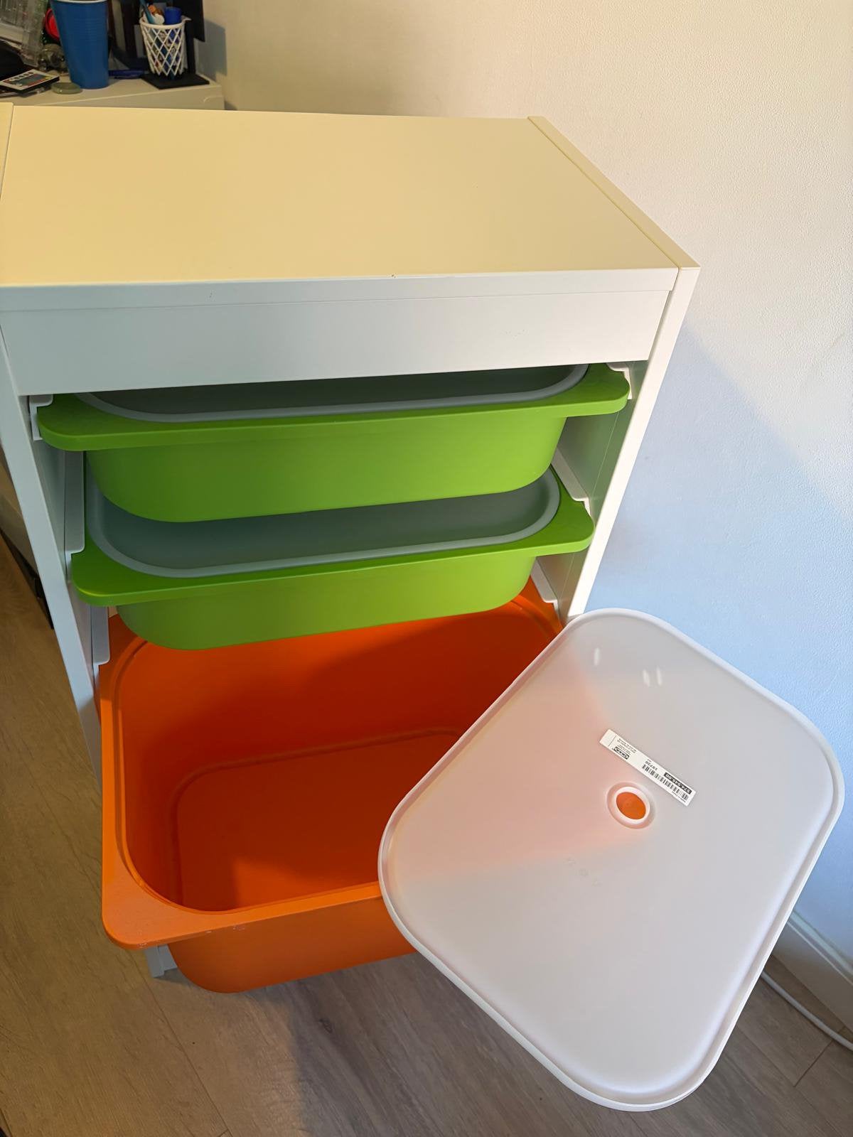 Kinder opbergkast / speelgoedkast met opbergbakken, Ophalen, Minder dan 75 cm, 105 cm of meer, Zo goed als nieuw