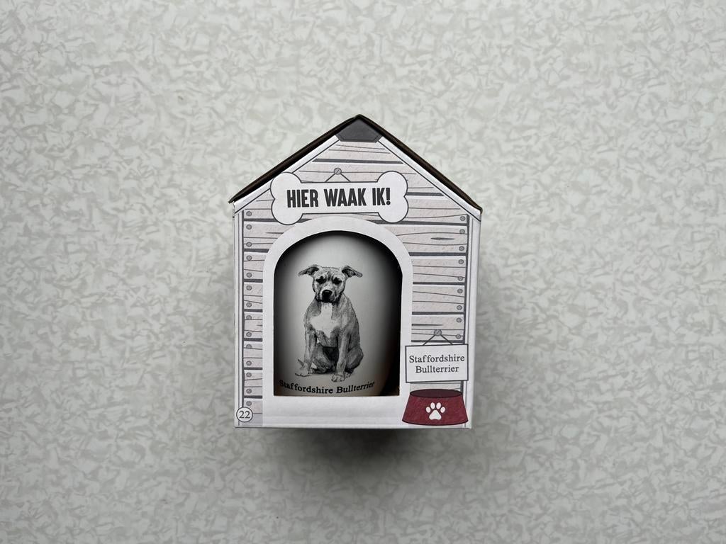 NIEUW, Staffordshire Bullterrier beker/mok., Ophalen, Nieuw, Overige stijlen, Kop(pen) en/of Schotel(s)
