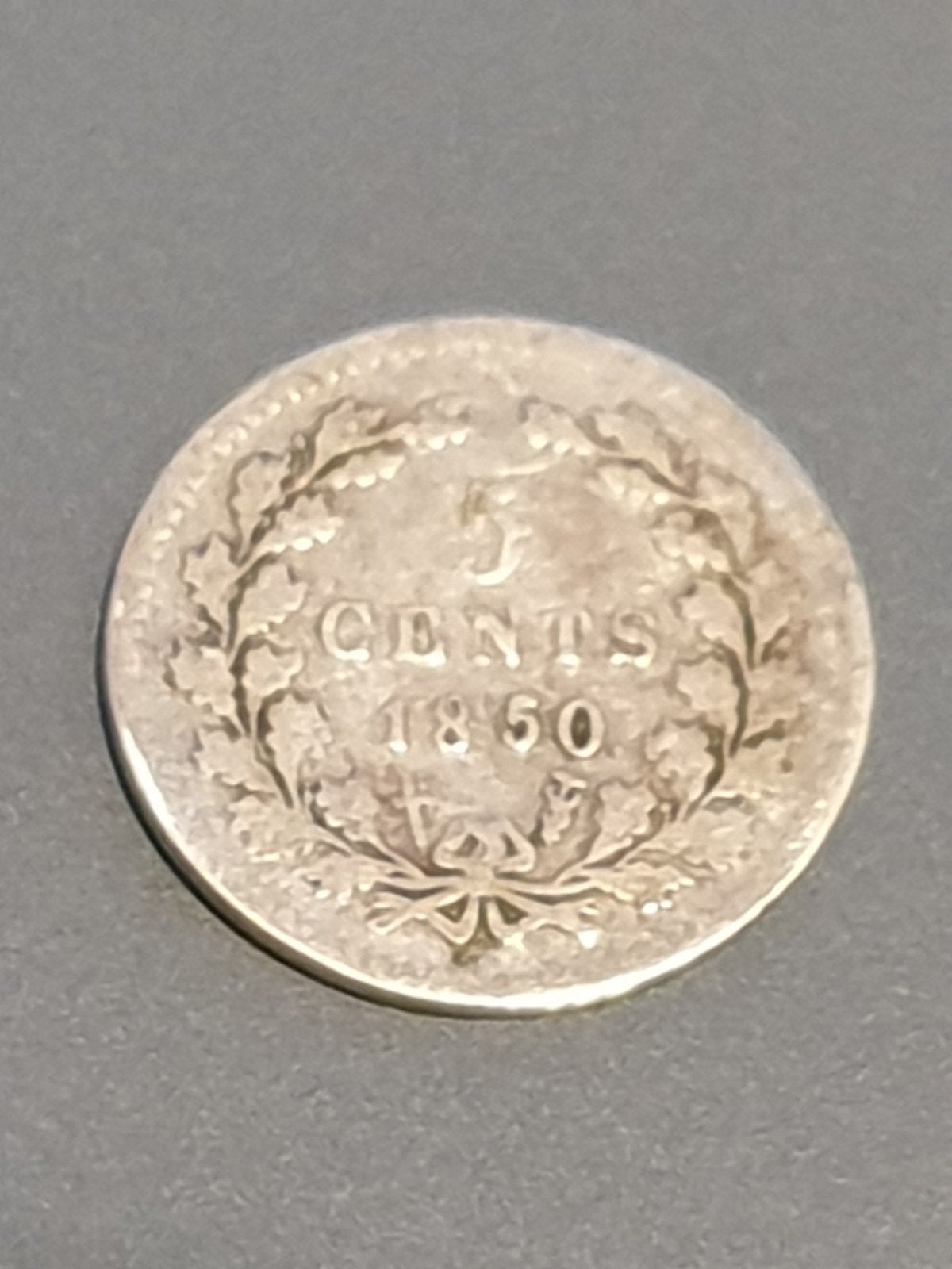 5 cent 1850, zilver, los (06), Ophalen of Verzenden, Koning Willem III