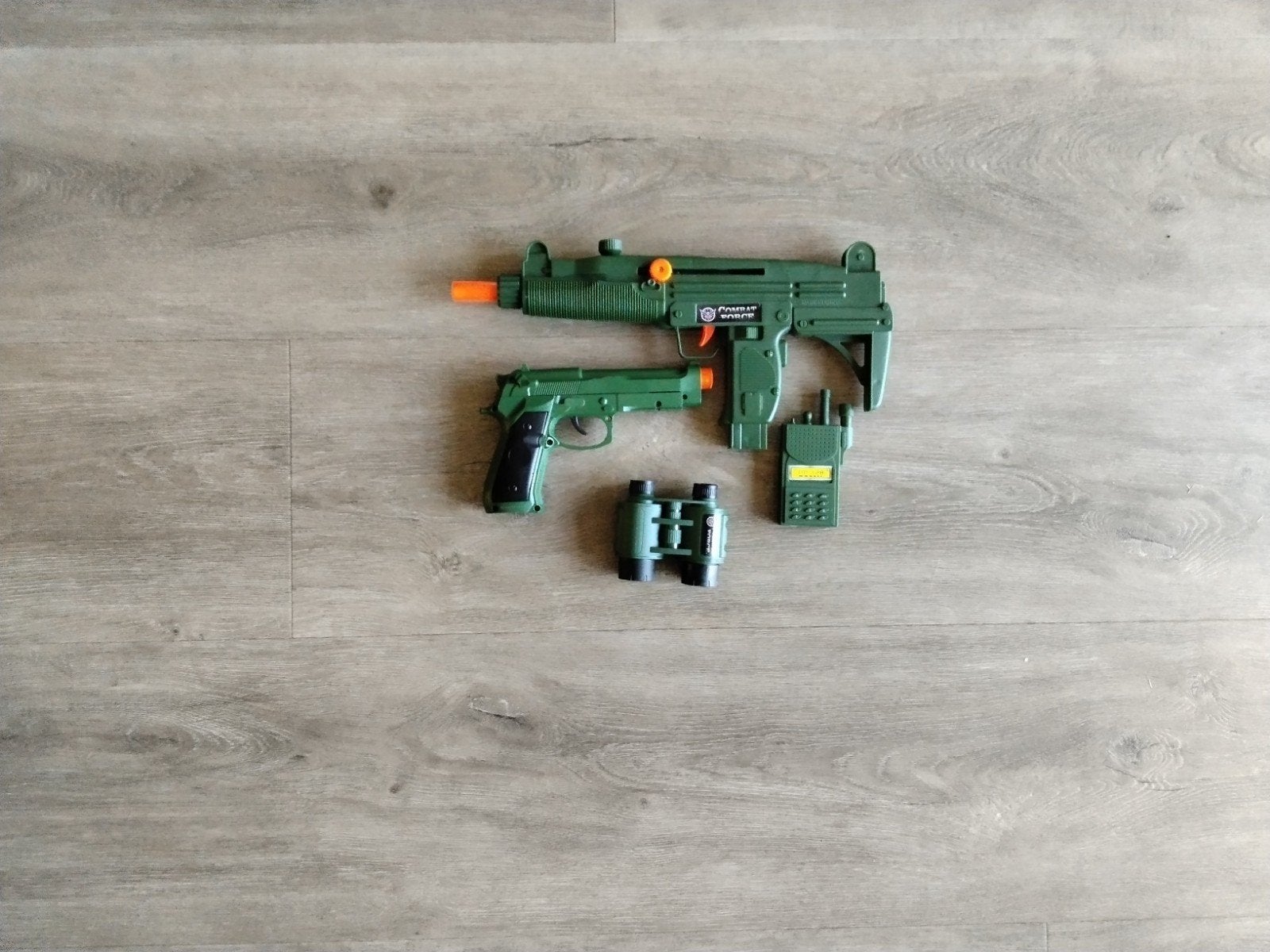 Speelgoed geweren set met verrekijker en walkietalkie, Ophalen of Verzenden, Gebruikt