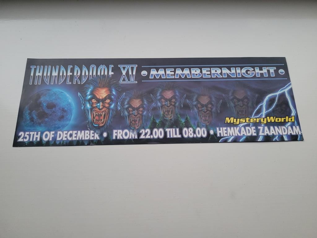 Thunderdome 15 flyer ( hardcore gabber ), Verzamelen, Ophalen of Verzenden