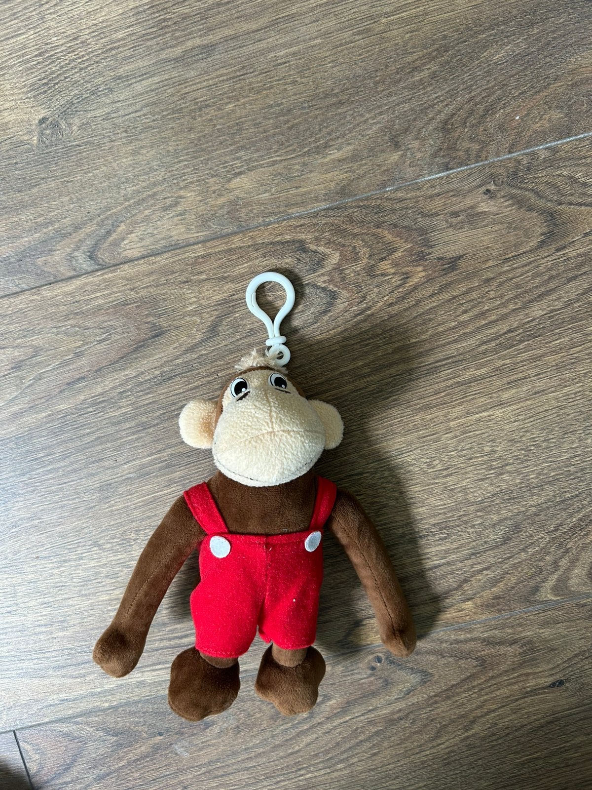 Aap sleutel knuffel hanger, Ophalen of Verzenden, Gebruikt, Knuffel of Figuurtje