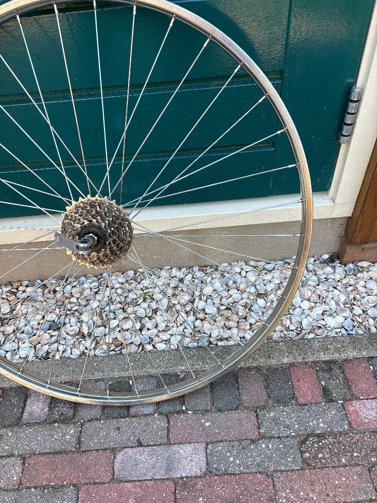 Compleet achterwiel met uitvalnaaf, Gebruikt, Staal, Toerfiets, Gazelle