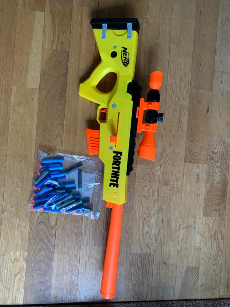NERF Fortnite Sniper met Telescope, Magazine, Darts, Ophalen, Zo goed als nieuw