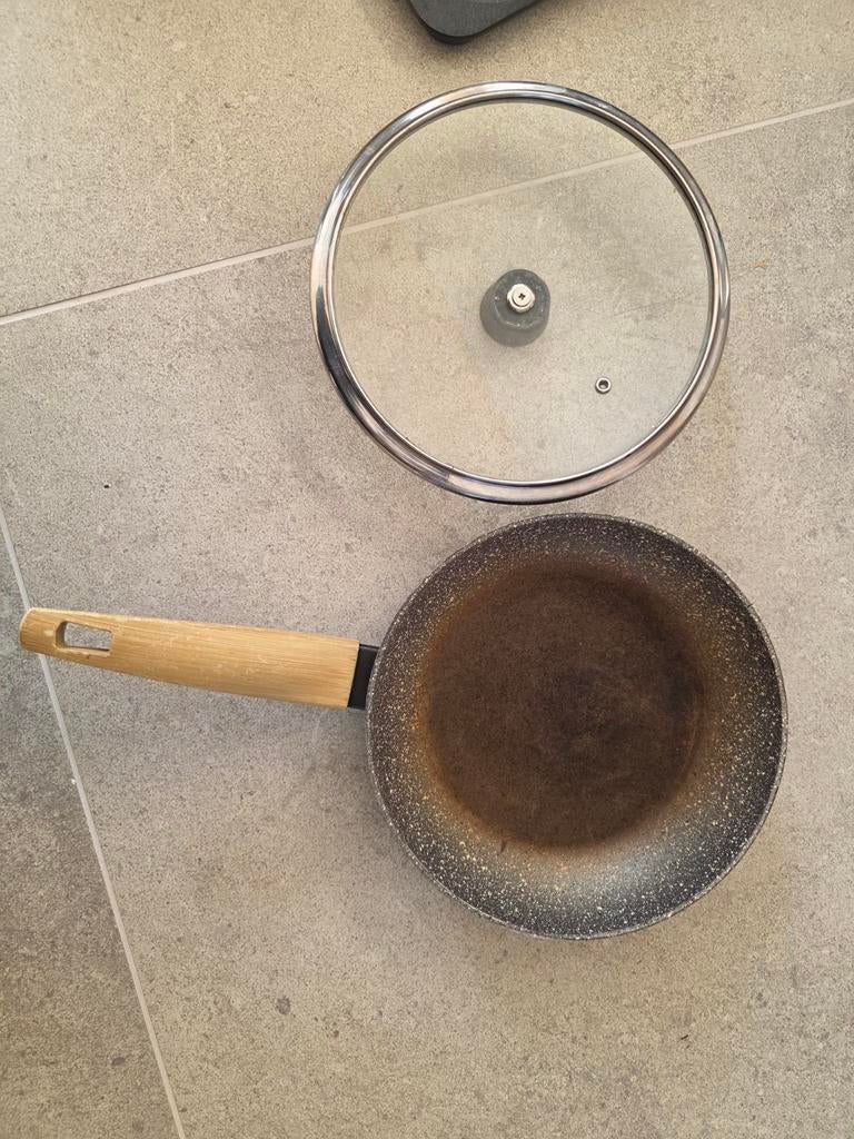 IKEA Koekenpan met deksel - Gebruikt, Overige materialen, Gebruikt, Ophalen of Verzenden, Keramische plaat