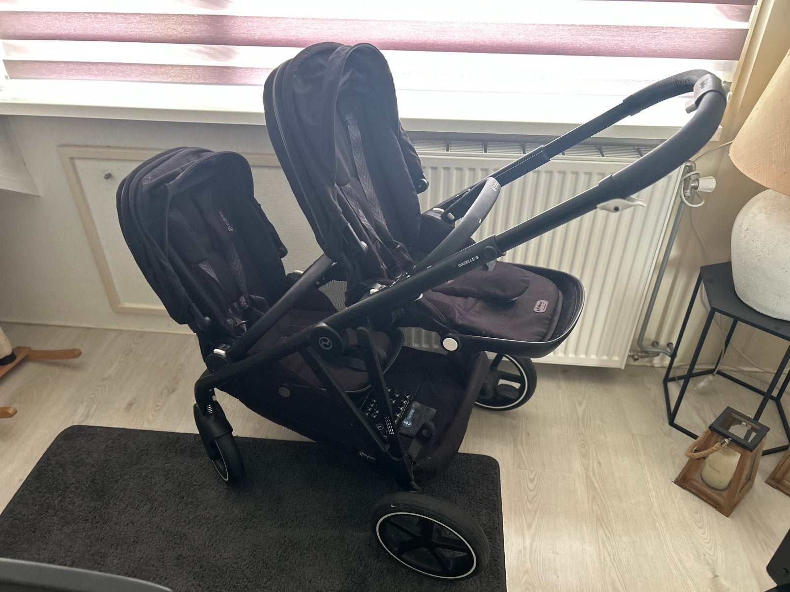 Cybex Gazelle S tweeling- duowagen black, Ophalen, Zo goed als nieuw, Overige merken, Duowagen