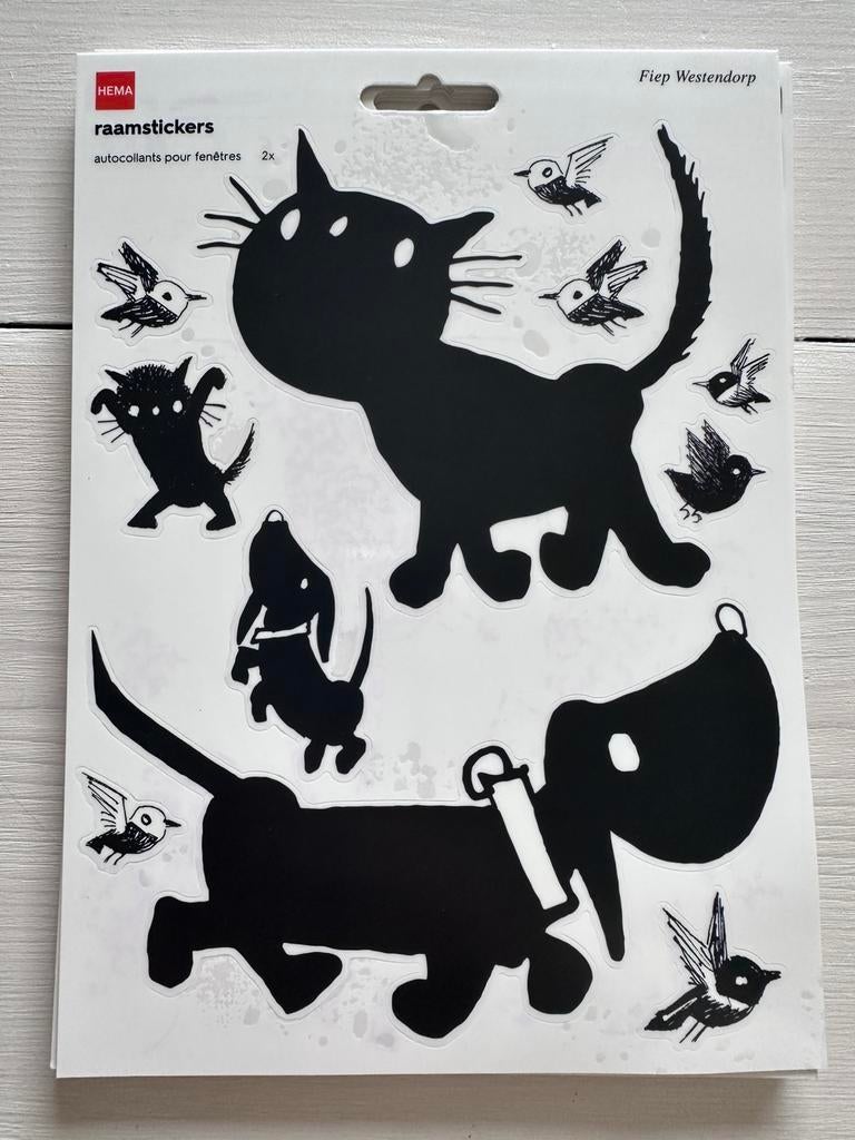 Nieuwe set raamstickers van Takkie en Siepie, Verzamelen, Ophalen of Verzenden, Nieuw