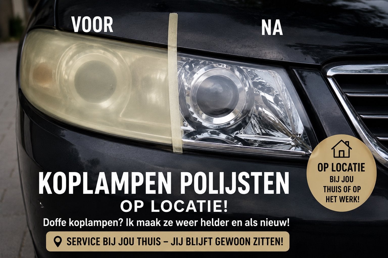 Koplampen Polijsten op Locatie!, Komt aan huis