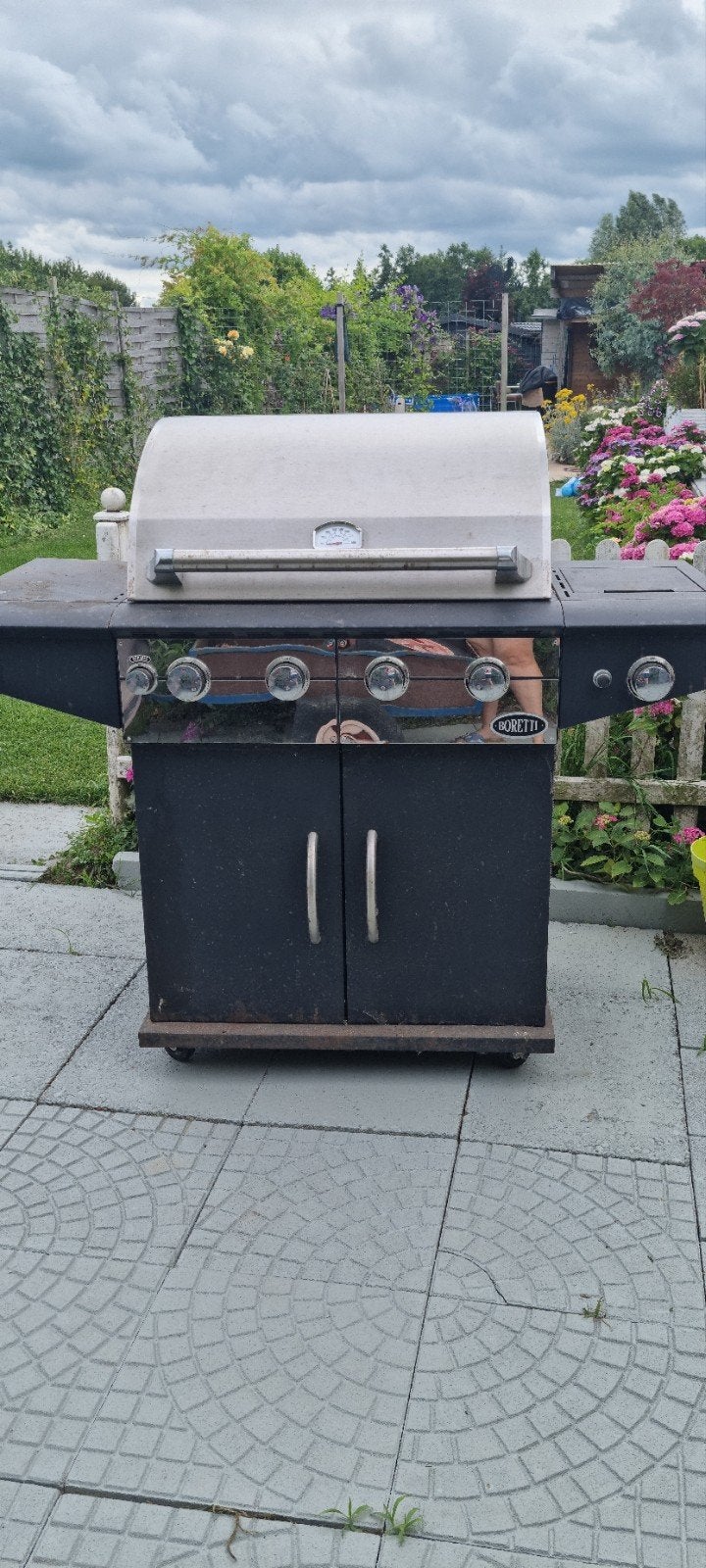 Boretti gasbarbecue met zijbrander. COMPLEET met tank, Ophalen, Gebruikt, Boretti