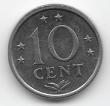 Nederlandse Antillen 10 cent 1975 KM# 10, Postzegels en Munten, Munten | Amerika, Verzenden, Midden-Amerika, Losse munt