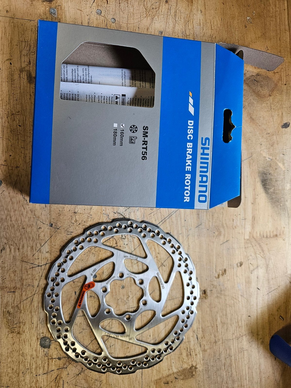 Shimano SM-RT56 schijfremrotor 160mm, Remmen, Ophalen of Verzenden, Shimano, Nieuw