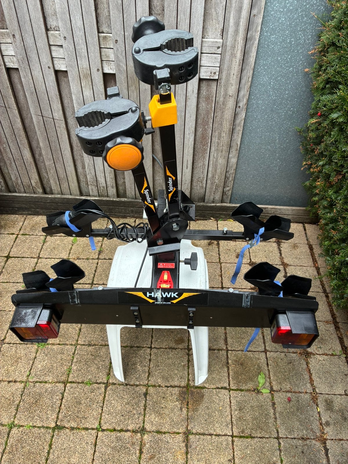 Spinder Hawk fietsdrager voor 2 fietsen., Ophalen, 2 fietsen, Gebruikt, Trekhaakdrager