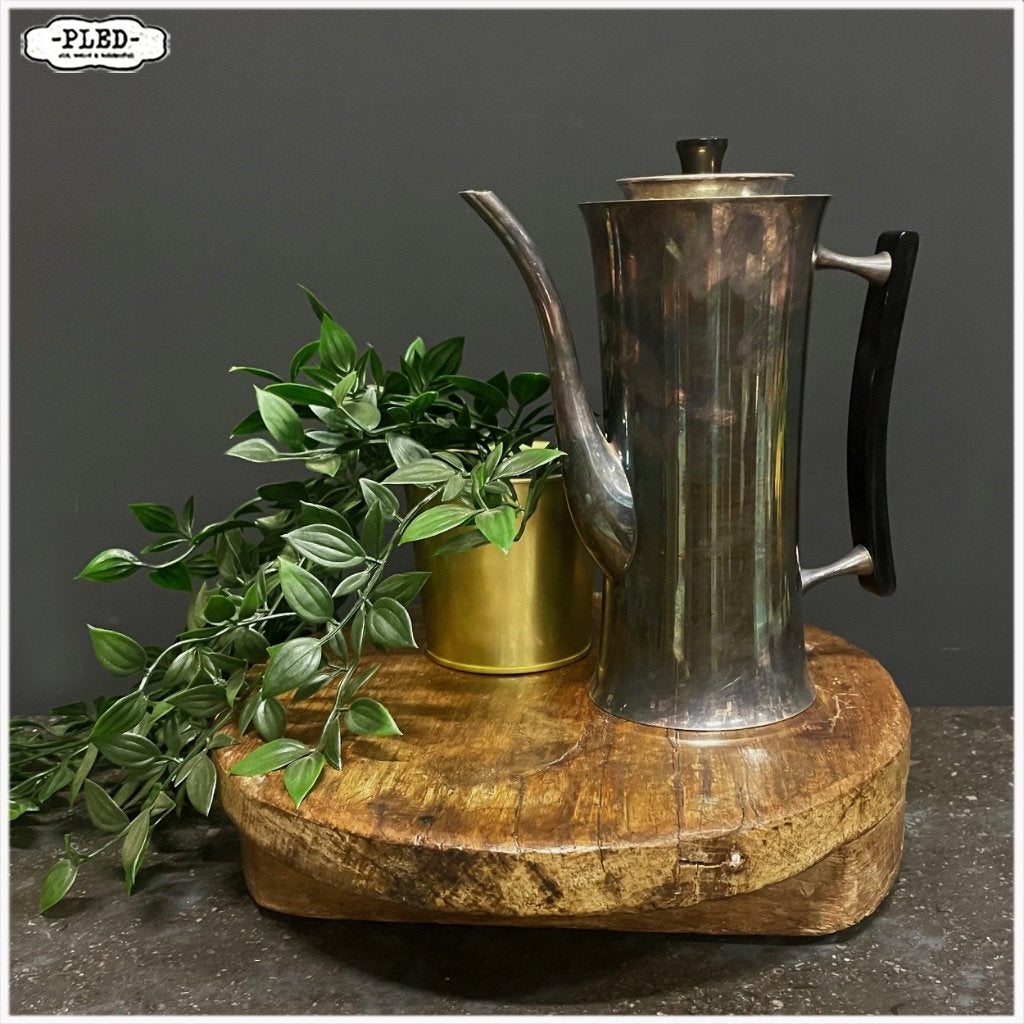 Verzilverde theepot / koffiepot, MCM Berg, Deens design, Ophalen of Verzenden