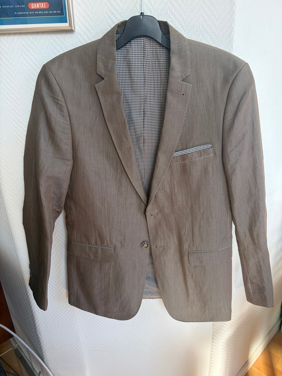 Zara Men Colbert Maat 48 Bruin Tailored Fit, Ophalen of Verzenden, Zo goed als nieuw, Maat 48/50 (M), Bruin
